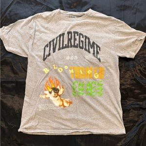 Civil Regime Flaming Cupid Tee Shirt